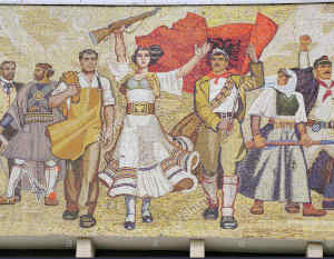 realismo socialista mosaico di gli albanesi sul museo di storia nazionale di tirana h602m1