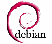 debian logo weiss